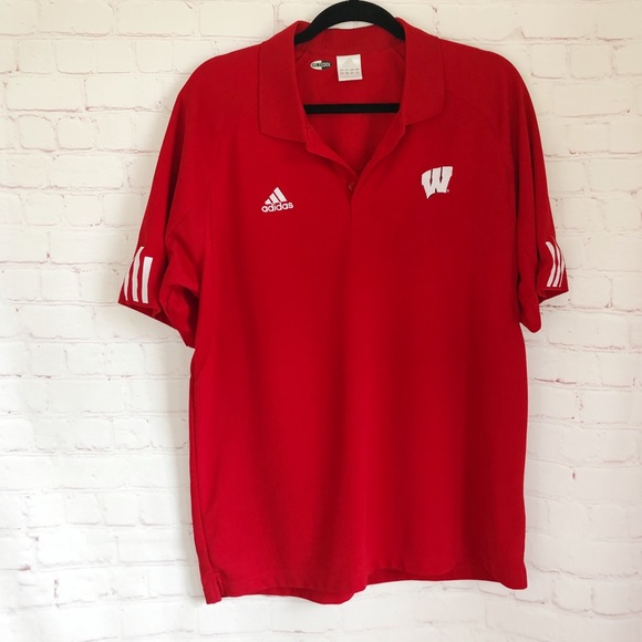 adidas Other - 💐5/$25!💐 Adidas Wisconsin badgers polo men’s M